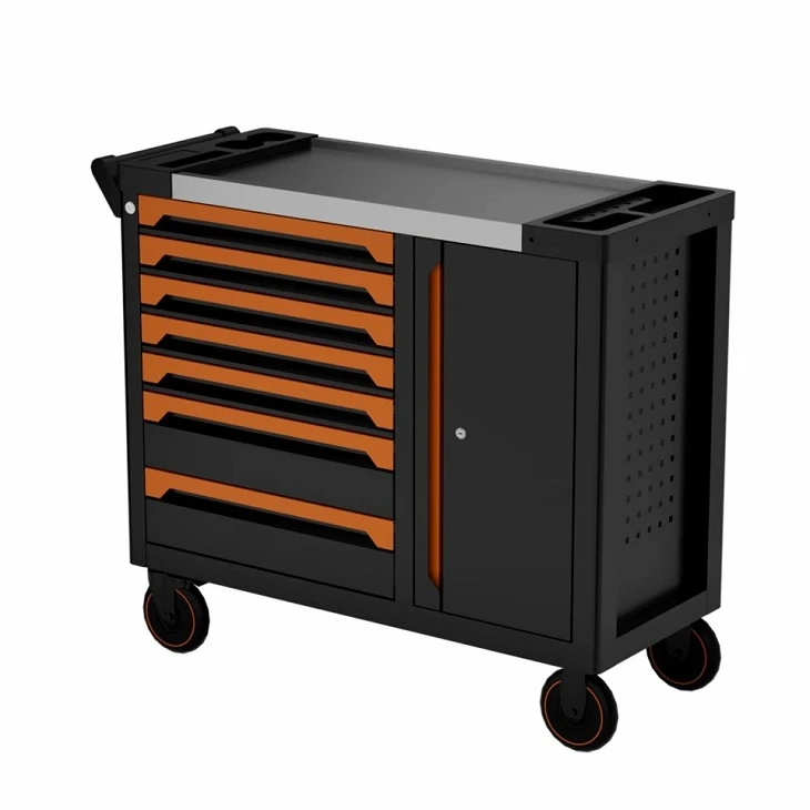 Tool Cart With Lockable Compartment
